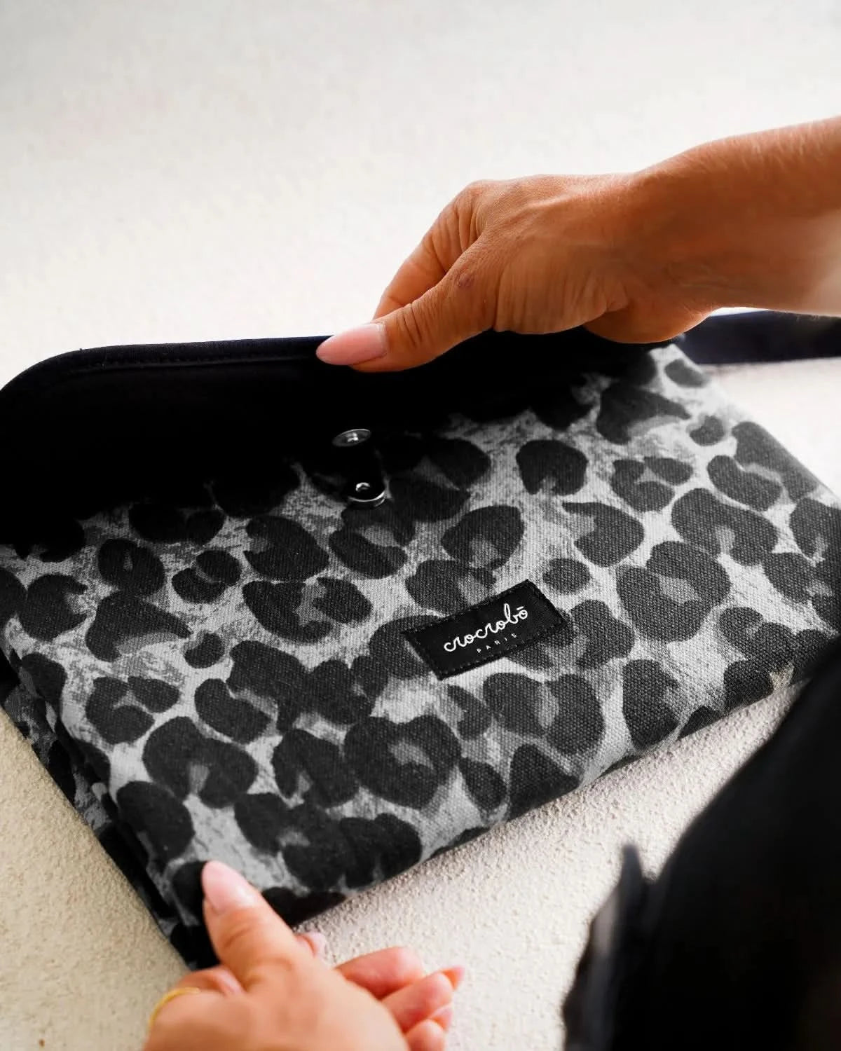 Tapis à langer Paul - Léopard gris