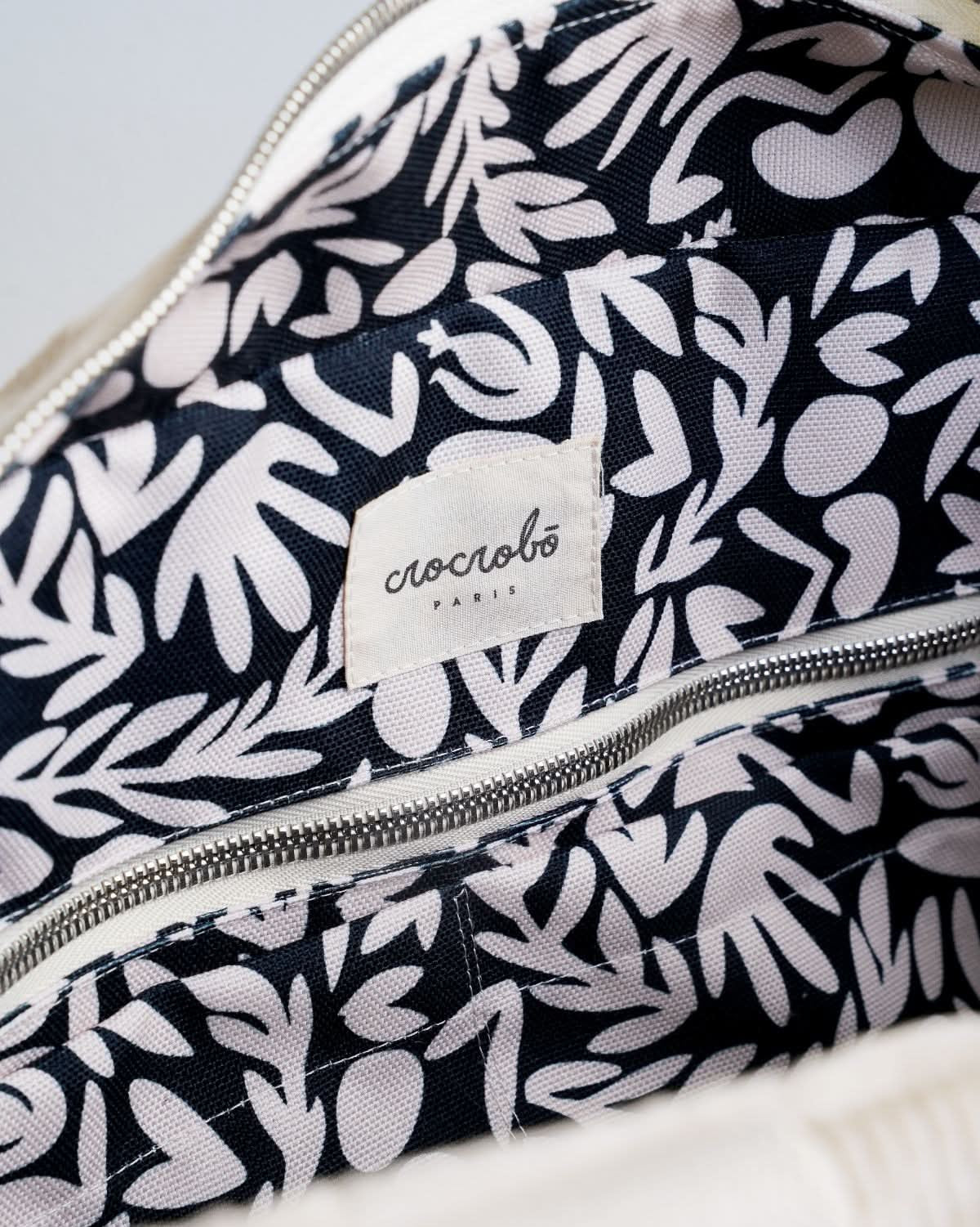 Sac à langer bébé velours côtelé lilas Noah - Crocrobo Paris