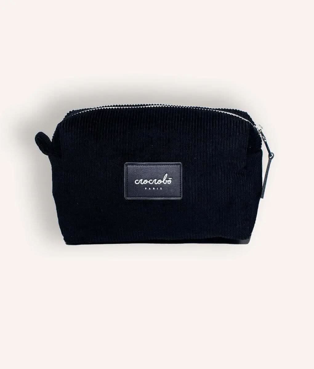 Pack trio accessoires pour sac à langer Noah - Velours noir - Crocrobo Paris