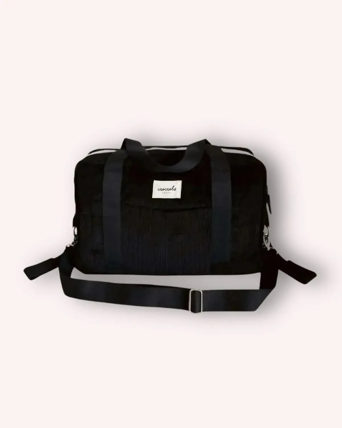 Sac à langer bébé velours côtelé noir Noah 