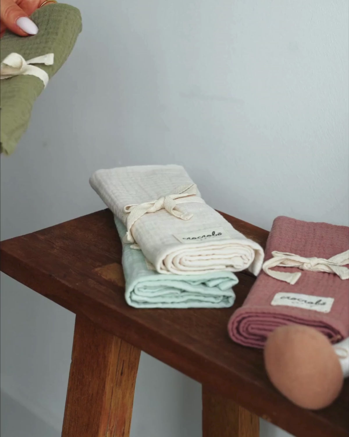 Pack 4 langes en gaze de coton Sofia