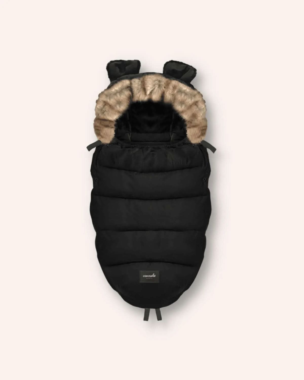 Pack hiver : chancelière & sac à langer waterproof noir - Crocrobo Paris